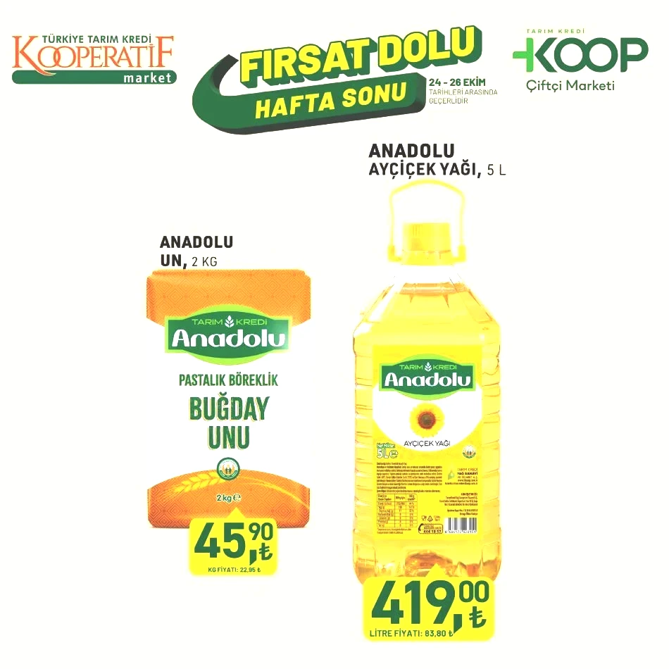 Tarım Kredi Kooperatif Market katalog fırsatları: 41 üründe indirim rüzgarı 24-26 Ekim 2025 Tarım Kredi Market indirimli ürünler broşürü Tarım Kredi Kooperatif Market katalog fırsatları: 41 üründe indirim rüzgarı 24-26 Ekim 2025 Tarım Kredi Market indirimli ürünler broşürü